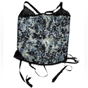 Adore Me Corset Bustier size 3X NWT blue floral lace